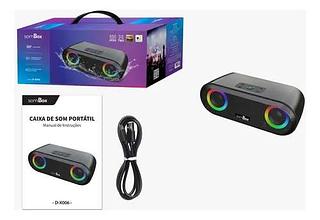 CAIXA DE SOM BLUTOOTH IPX6 TWS SOMBOX