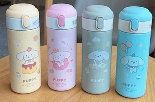 STAINLESS STEEL CUP 380ML A HAPPY DAY