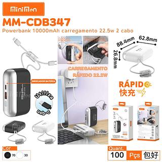 POWER BANK TIPO-C E LIGHTNING 22.5W 10000MAH MINIMEN