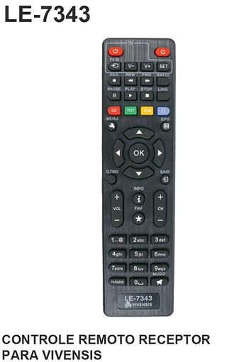 CONTROLE REMOTO RECEPTOR PARA VIVENSIS LELONG