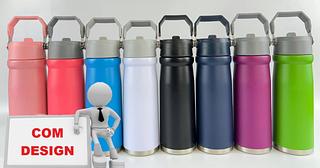 GARRAFA TERMICA COM BICO 650ML WLC(COM DESIGN)