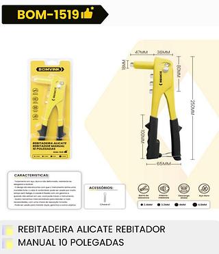 REBITADEIRA ALICATE MANUAL 10 POLEGADAS BOMVINK