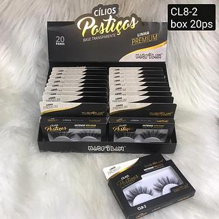 CILIOS POSTICOS BASE TRANSPARENTE LINHA PREMIUM MACRILAN