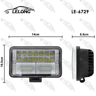 LUMINARIA DE LED CONFECCIONADO EM ALUMINIO PARA CARRO 114W LELONG