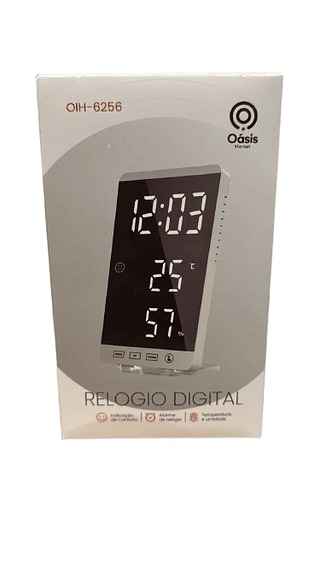 RELOGIO DIGITAL DE MESA C/ALARME OASIS