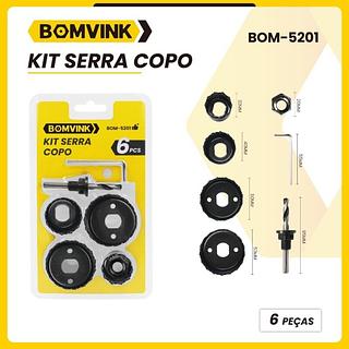 KIT SERRA COPO 6 PEÇAS BOMVINK