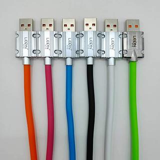 CABO DE CARREGAMENTO RAPIDO DE SILICONE COM LUZ LEON