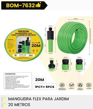 MANGUEIRA FLEX PARA JARDIM 20METROS BOMVINK