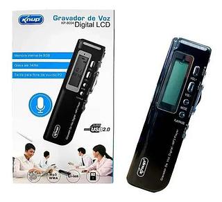 GRAVADOR DE VOZ DIGITAL LCD KNUP