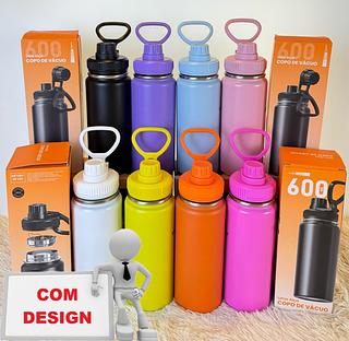 COPO DE VÁCUO UM ALÇA 600ML FORRO INTERNO(COM DESIGN)