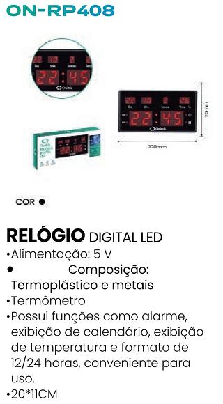 RELOGIO DIGITAL LED ONISTEK