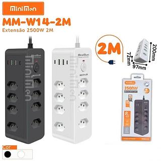 POWER EXTENDER 8 TOMADAS USB TYPE-C 2500W MINIMEN