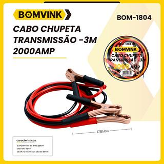 CABO CHUPETA TRANSMISSÂO - 3M 2000AMP BOMVINK