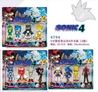 COLEÇÃO DE BRINQUEDO DO SONIC (4PCS)