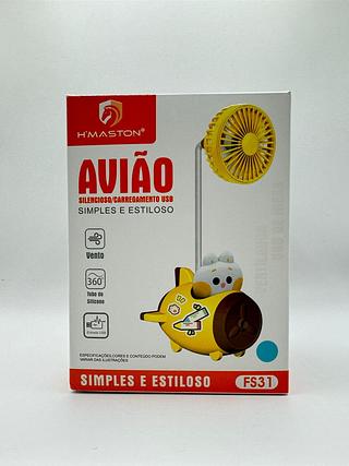 MINI VENTILADOR AVIAO ESTILOSO HMASTON