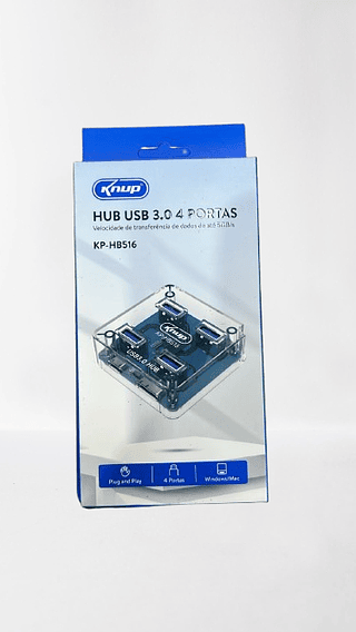 HUB USB 3.0 4 PORTAS KNUP