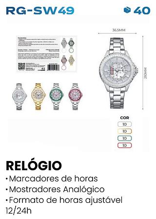 RELOGIO FASHION DE QUARTZO FEMININO REVENGER