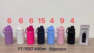 GARRAFA TERMICA 14OZ 400ML FLIP STRAW WATER BOTTLE