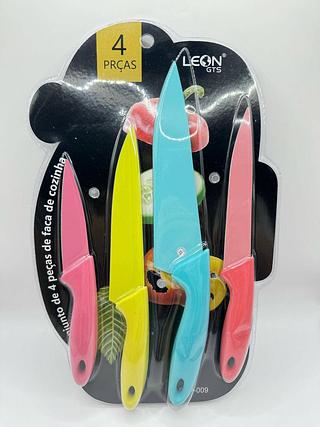 CONJUNTO DE 4 PEÇAS DE FACA DE COZINHA