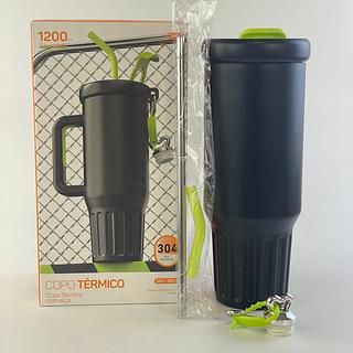 COPO TERMICO COM ALÇA AÇO INOXIDAVEL CAPACIDADE 1200ML