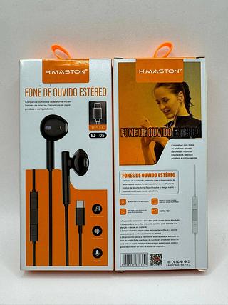 FONE DE OUVIDO ESTEREO TIPO-C HMASTON