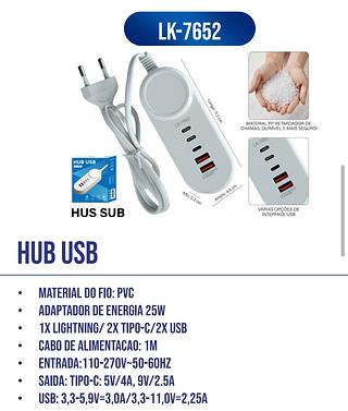 HUB USB 25W LUATEK