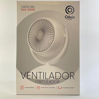 VENTILADOR CIRCULADOR 4 VELOCIDADE 2400MAH OASIS MARKET
