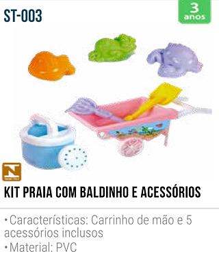 KIT COMPLETO DE PRAIA COM BALDINHO E ACESSORIOS KUKI KIDS