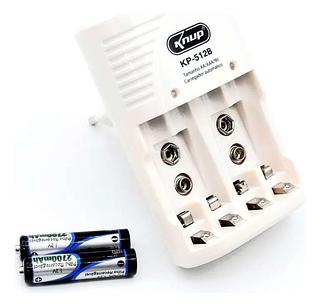 CARREGADOR DE PILHAS RECARREVEIS KNUP