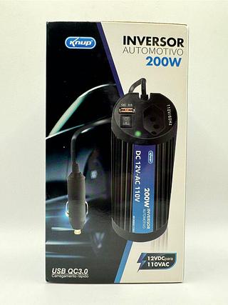 INVERSOR AUTOMOTIVO 200W 12VDC 110VAC KNUP