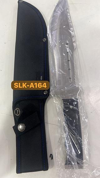 FACA AÇO INOX LUATEK DETALHE PRATEADO CABO MADEIRA