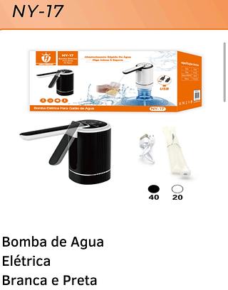 BOMBA ELETRICA PARA GALÃO DE AGUA USB LINHA PREMIUM