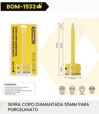 SERRA COPO DIAMANTADA 55MM PARA PORCELANATO BOMVINK