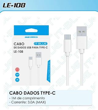 CABO DE DADOS USB PARA TYPE-C IT-BLUE