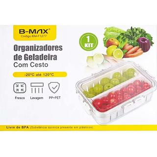ORGANIZADORES DE GELADEIRA COM CESTO B-MAX