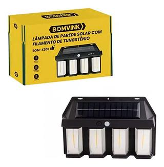 LAMPADA DE PAREDE SOLAR COM FILAMENTO DE TUNGSTENIO BOMVINK