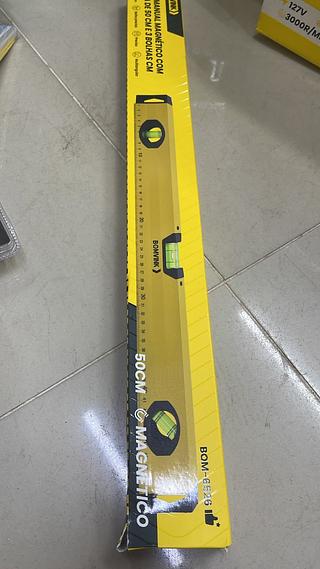 NIVEL MANUAL MAGNETICO COM REGUA DE 50CM BOMVINK