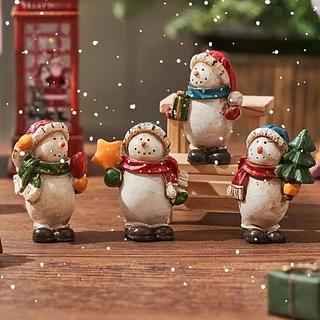ENFEITE DE NATAL BONECO DE NEVE DE PORCELANA OÁSIS MARKET