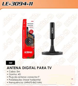 ANTENA DIGITAL HDTV INTERNA/WXTERNA LELONG