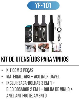 KIT PARA VINHOS 3 PEÇAS LUATEK