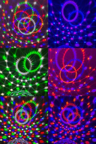 LK-307 GLOBO MAGICO LED DE CRISTAL 6 CORES LUATEK