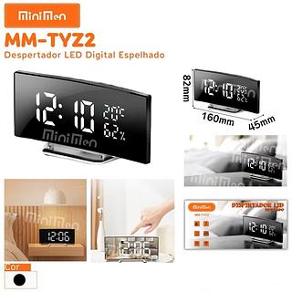 DESPERTADOR LED ESPELHADO MINIMEN