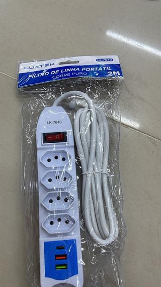 FILTRO DE LINHA PORTATIL COBRE PURO 2M LUATEK