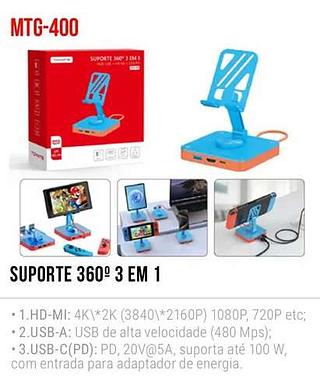 SUPORTE 360* 3EM1 4K HD-MI TOMATE