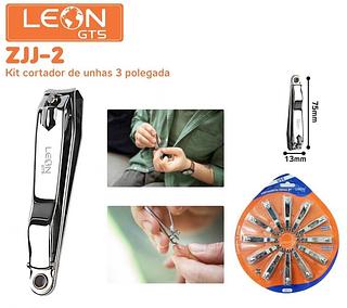 KIT DE CORTADOR DE UNHAS3 12 PEÇAS LEON GTS