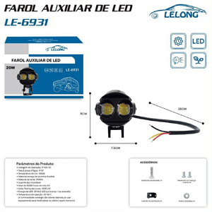LUMINARIA DE LED CONFECCIONADO EM ALUMINIO PARA CARRO 123W LELONG