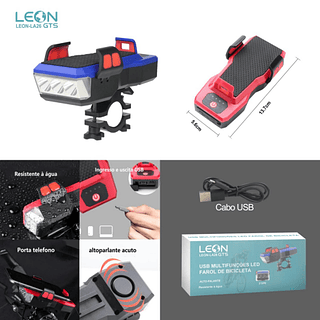 SINALIZADOR USB MULTIFUNÇOES LED FAROL LEON GTS(NAO ESTADO)