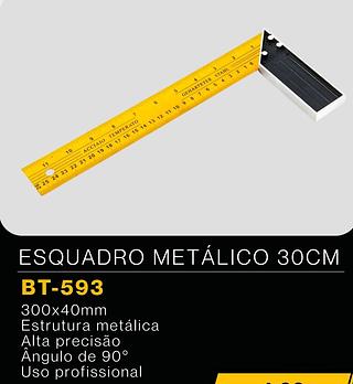 ESQUADRO 300MM ACCIAIO TEMPERATO B-TEK FERRAMENTAS