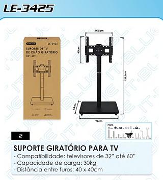 SUPORTE TV DE CHÃO GIRATORIO 32'' - 60'' IT-BLUE
