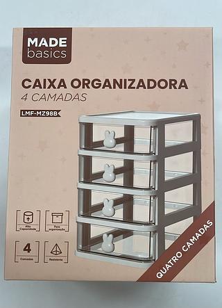 CAIXA DE ORGANIZADORA 4 CAMADAS MADE BASICS